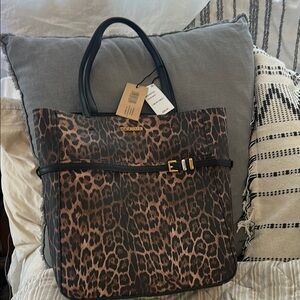 Steve Madden Brown and Black Leopard Print Tote